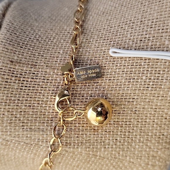 KATE SPADE New York RARE huge GOLDEN CITRINE baubles NECKLACE - Picture 3 of 11